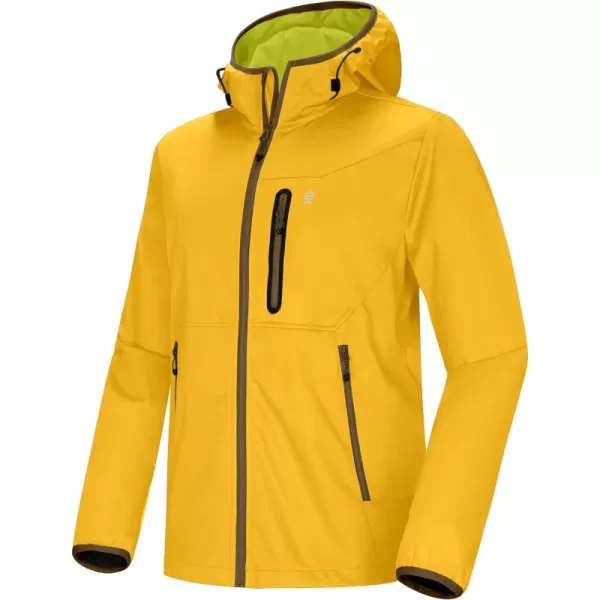 Little Donkey Andy Men's Lightweight Hooded Softshell Jacket for Running Travel Hiking, Windproof, Water Repellent