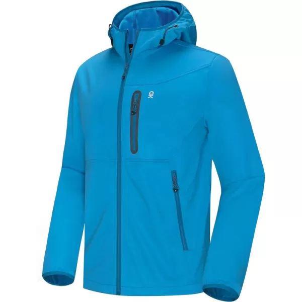 Little Donkey Andy Men's Lightweight Hooded Softshell Jacket for Running Travel Hiking, Windproof, Water Repellent