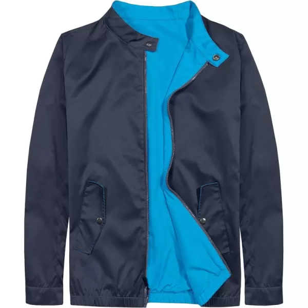 Little Donkey Andy Men's Lightweight Reversible Bomer Jacket Windproof Water Repellent Coat Running Golf