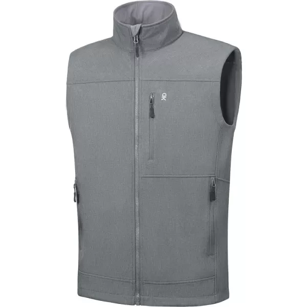 Little Donkey Andy Men’s Lightweight Softshell Fleece Lined Warm Vest Zip Up Sleeveless Casual Windbreaker Outerwear Jacket