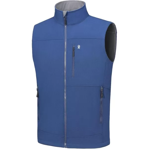 Little Donkey Andy Men’s Lightweight Softshell Fleece Lined Warm Vest Zip Up Sleeveless Casual Windbreaker Outerwear Jacket