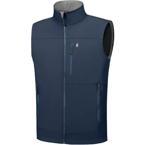 Little Donkey Andy Men’s Lightweight Softshell Fleece Lined Warm Vest Zip Up Sleeveless Casual Windbreaker Outerwear Jacket