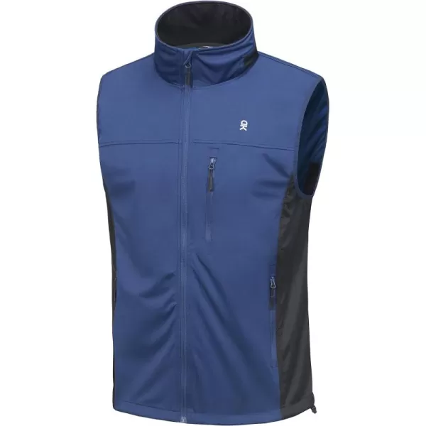 Little Donkey Andy Men's Lightweight Softshell Vest, Windproof Sleeveless Jacket for Running, Hiking, Cycling, Golf