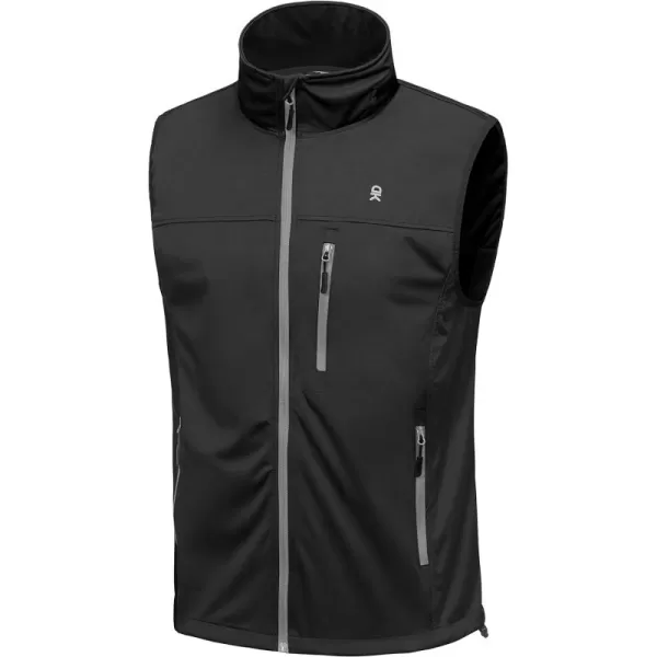 Little Donkey Andy Men's Lightweight Softshell Vest, Windproof Sleeveless Jacket for Running, Hiking, Cycling, Golf