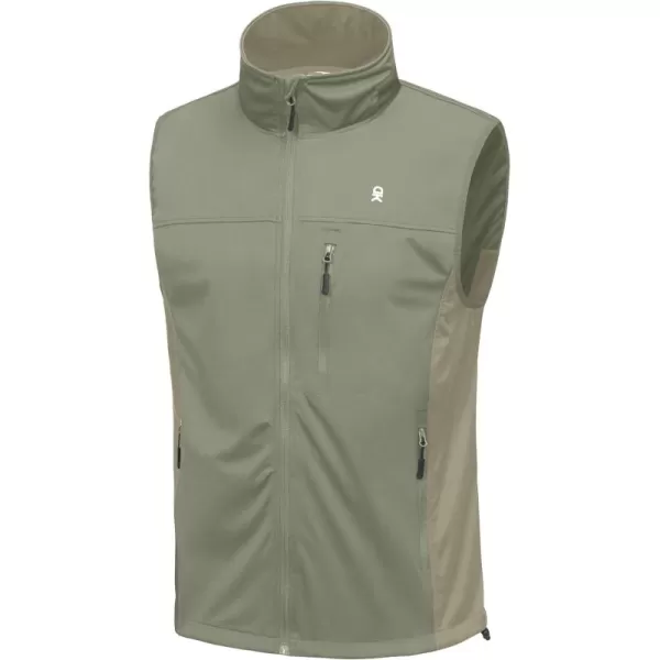 Little Donkey Andy Men's Lightweight Softshell Vest, Windproof Sleeveless Jacket for Running, Hiking, Cycling, Golf