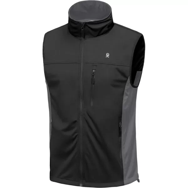 Little Donkey Andy Men's Lightweight Softshell Vest, Windproof Sleeveless Jacket for Running, Hiking, Cycling, Golf