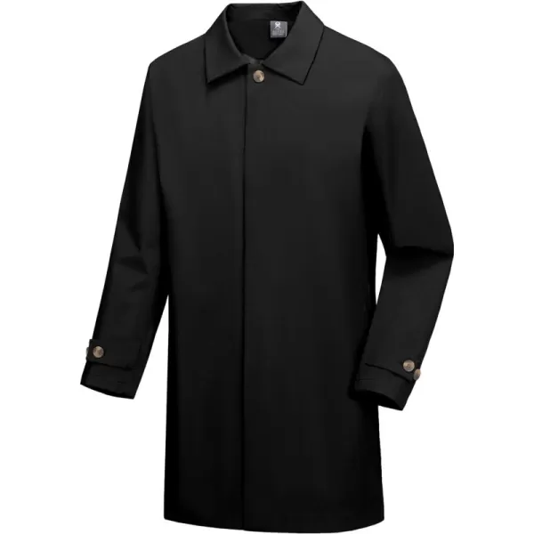 Little Donkey Andy Men's Long Waterproof Trench Coat Lightweight Windproof Rain Jacket Windbreaker Hiking Travel Camp