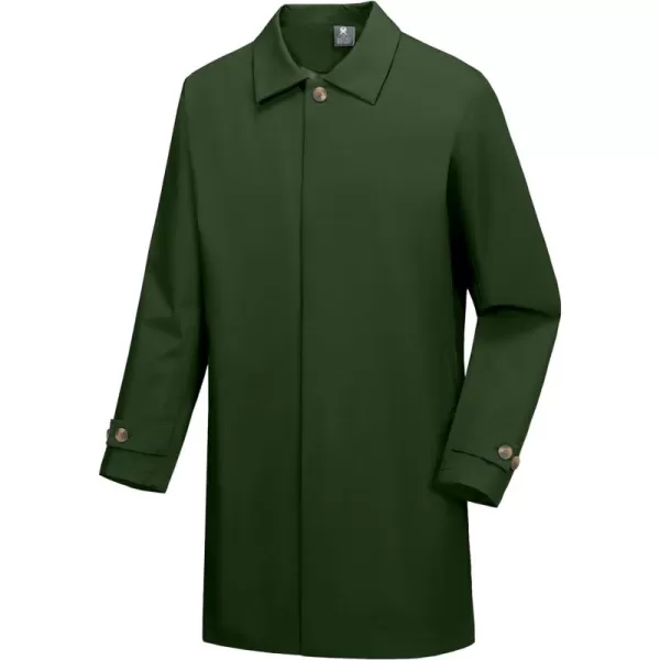 Little Donkey Andy Men's Long Waterproof Trench Coat Lightweight Windproof Rain Jacket Windbreaker Hiking Travel Camp