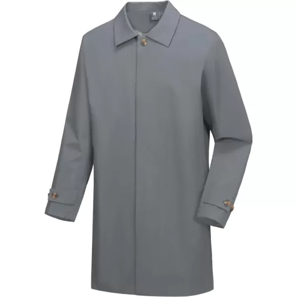 Little Donkey Andy Men's Long Waterproof Trench Coat Lightweight Windproof Rain Jacket Windbreaker Hiking Travel Camp