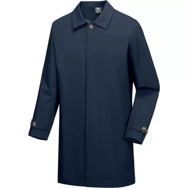 Little Donkey Andy Men's Long Waterproof Trench Coat Lightweight Windproof Rain Jacket Windbreaker Hiking Travel Camp