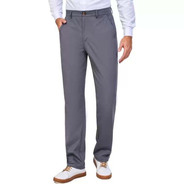 Little Donkey Andy Mens Regular Fit Dress Pants Golf Pants Lightweight Work Casual Travel Pants