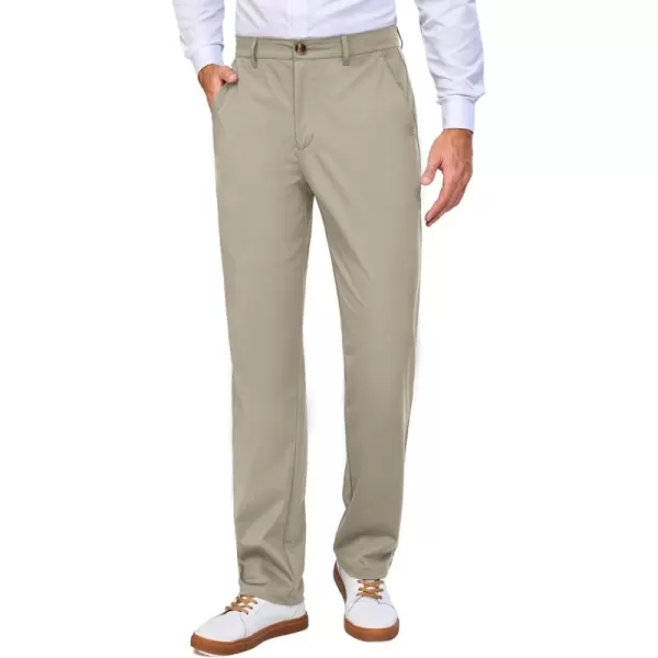 Little Donkey Andy Mens Regular Fit Dress Pants Golf Pants Lightweight Work Casual Travel Pants