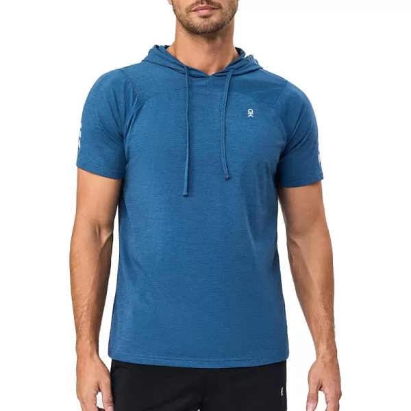 Little Donkey Andy Men's Short Sleeve Quick Dry Hooded T-Shirt Workout Moisture Wicking Tees