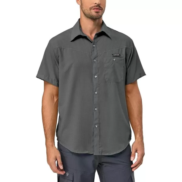 Little Donkey Andy Men's UPF 50 UV Protection Shirt, Ultra-Breathable Short Sleeve Fishing Hiking Shirts