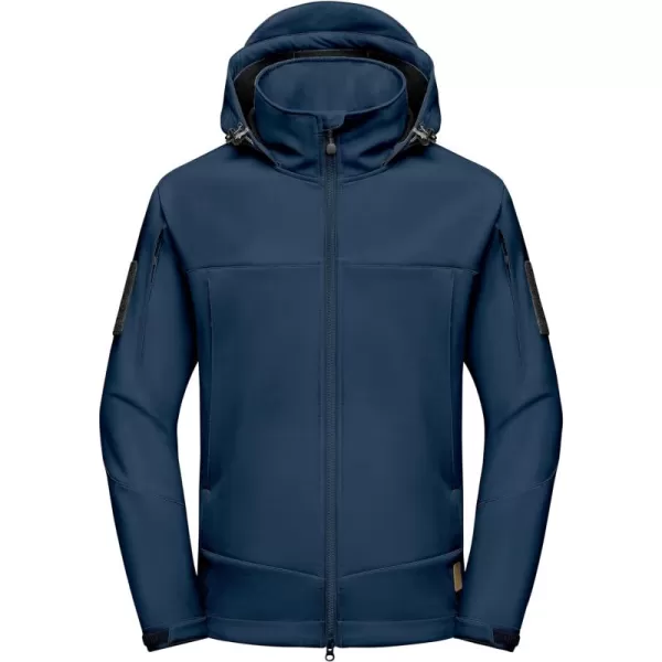 Little Donkey Andy Mens Water-Repellent Softshell Jacket, Hooded Military Tactical Jacket with Thermal Fleece Lined