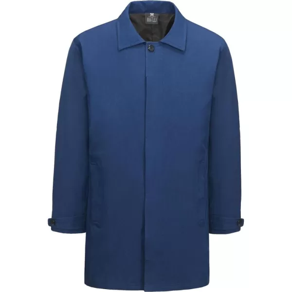 Little Donkey Andy Men's Waterproof Mid-Length Trench Coat, Lightweight Long Rain Coat, Single Breasted Overcoat