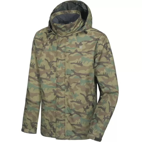 Little Donkey Andy Men's Waterproof Rain Jacket Outdoor Lightweight Rain Shell Coat for Hiking,Golf,Travel