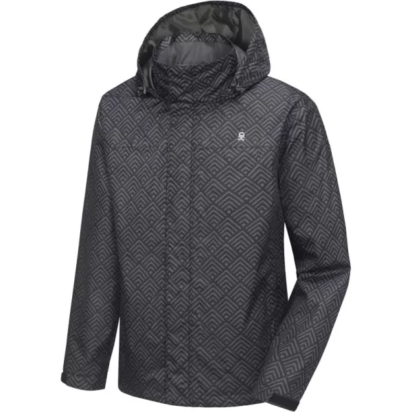 Little Donkey Andy Men's Waterproof Rain Jacket Outdoor Lightweight Rain Shell Coat for Hiking,Golf,Travel