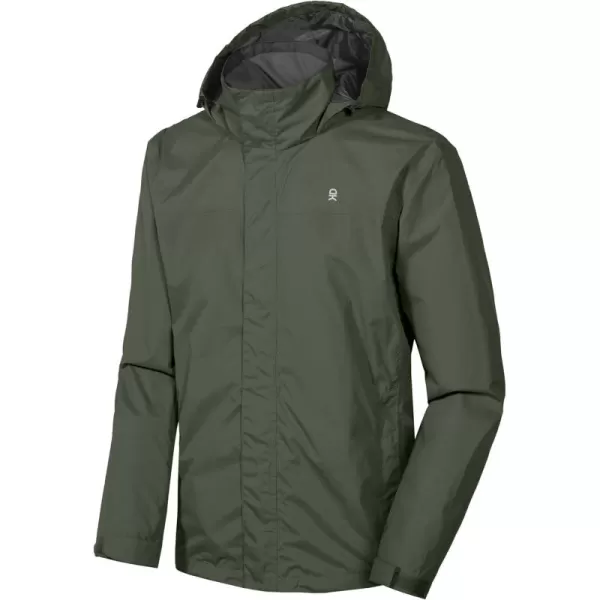 Little Donkey Andy Men's Waterproof Rain Jacket Outdoor Lightweight Rain Shell Coat for Hiking,Golf,Travel