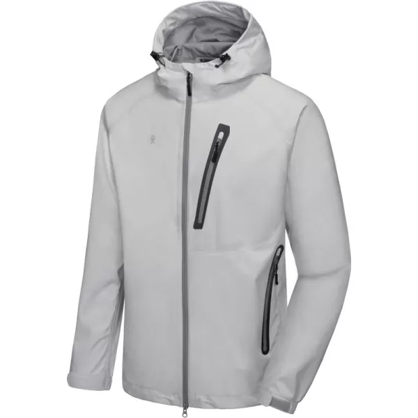 Little Donkey Andy Men's Waterproof Rain Jacket Outdoor Lightweight Rain Shell Coat for Hiking,Golf,Travel