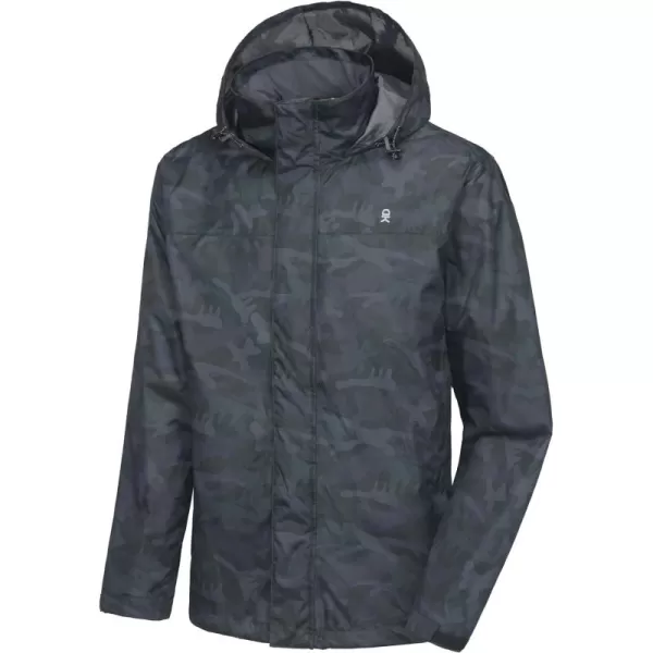 Little Donkey Andy Men's Waterproof Rain Jacket Outdoor Lightweight Rain Shell Coat for Hiking,Golf,Travel