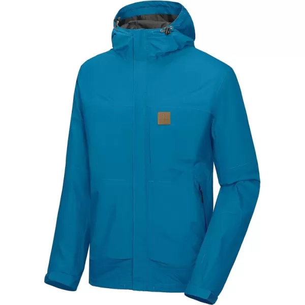 Little Donkey Andy Men's Waterproof Rain Jacket Windproof Light Jacket Outdoor Rain Shell with Hood for Hiking Travel Golf