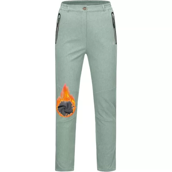 Little Donkey Andy Softshell Fleece Lined Cargo Pants for Women Water Resistance Outdoor Hiking Tactical Trousers