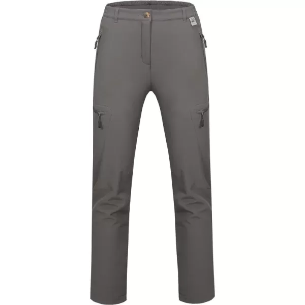 Little Donkey Andy Softshell Fleece Lined Cargo Pants for Women Water Resistance Outdoor Hiking Tactical Trousers