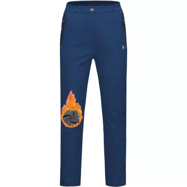 Little Donkey Andy Softshell Fleece Lined Cargo Pants for Women Water Resistance Outdoor Hiking Tactical Trousers