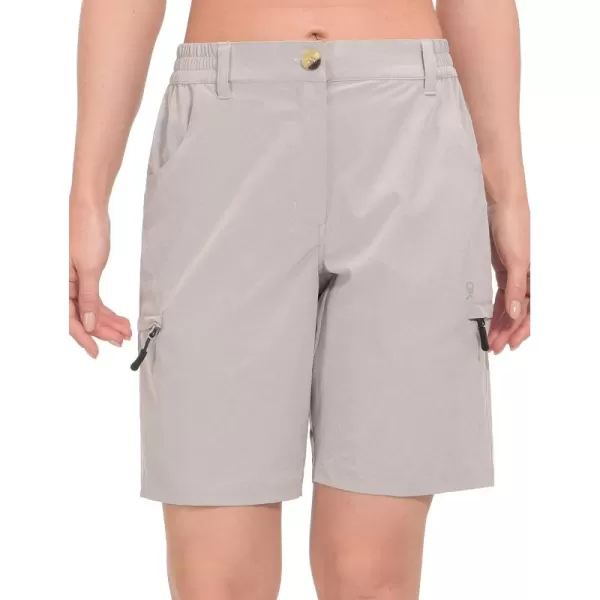 Little Donkey Andy Women's 9 Inch Inseam Golf Shorts, Lightweight Quick Dry Hiking Shorts, Zippered Pockets