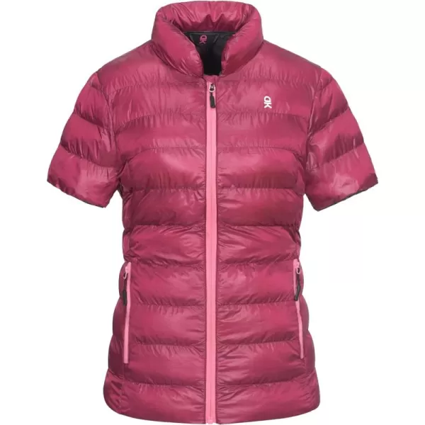 Little Donkey Andy Women's Lightweight Short Sleeve Jacket, Warm Windproof Puffer Vest for Travel Hiking Running