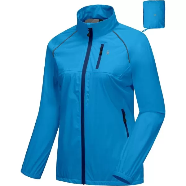 Little Donkey Andy Women's Rain Cycling Stretch Jacket with Hood, Windproof and Waterproof, Ultralight Packable
