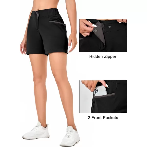 Little Donkey Andy 5 Inch Inseam Nylon Shorts for Women Stretch Quick Dry Shorts for Hiking Travel Casual