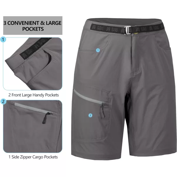 Little Donkey Andy Men's 10 Inch Quick Dry Cargo Shorts Stretch Lightweight Outdoor Hiking Shorts UPF 50