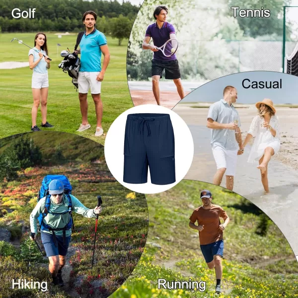 Little Donkey Andy Men's 10 Inch Quick Dry Cargo Shorts Stretch Lightweight Outdoor Hiking Shorts UPF 50