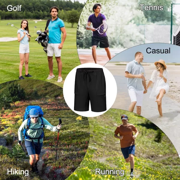 Little Donkey Andy Men's 10 Inch Quick Dry Cargo Shorts Stretch Lightweight Outdoor Hiking Shorts UPF 50