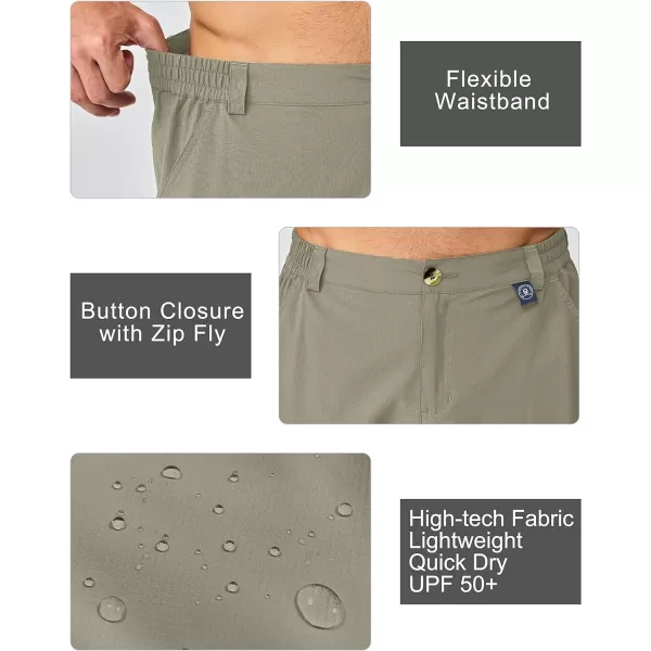 Little Donkey Andy Men's 10 Inch Quick Dry Cargo Shorts Stretch Lightweight Outdoor Hiking Shorts UPF 50