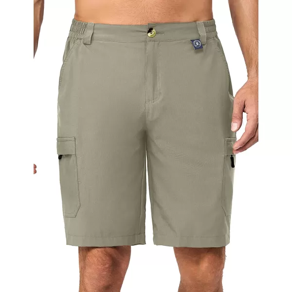 Little Donkey Andy Men's 10 Inch Quick Dry Cargo Shorts Stretch Lightweight Outdoor Hiking Shorts UPF 50