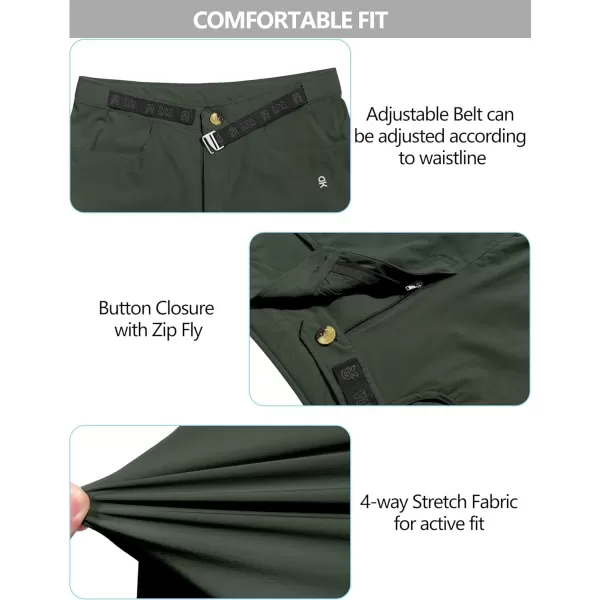 Little Donkey Andy Men's 10 Inch Quick Dry Cargo Shorts Stretch Lightweight Outdoor Hiking Shorts UPF 50