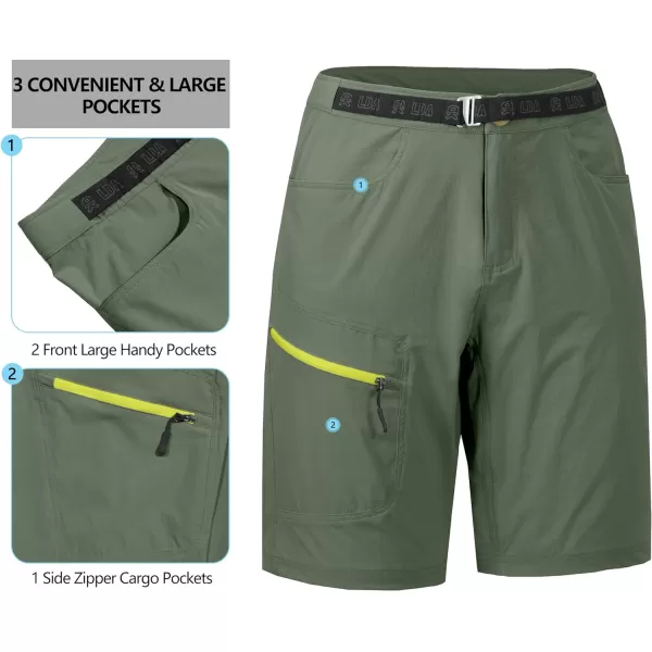 Little Donkey Andy Men's 10 Inch Quick Dry Cargo Shorts Stretch Lightweight Outdoor Hiking Shorts UPF 50