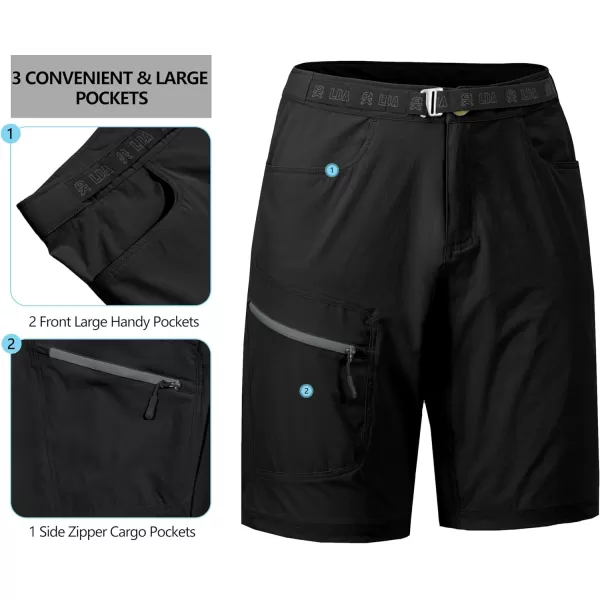 Little Donkey Andy Men's 10 Inch Quick Dry Cargo Shorts Stretch Lightweight Outdoor Hiking Shorts UPF 50