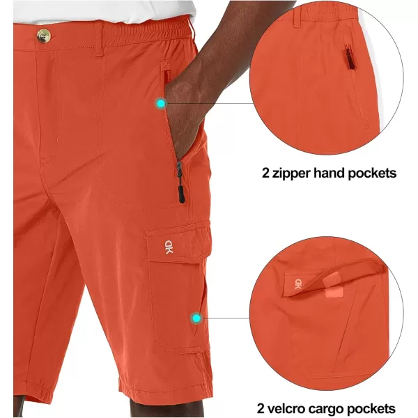 Little Donkey Andy Men's 11 Inch Quick Dry Bermuda Stretch Cargo Shorts Hiking Travel Golf