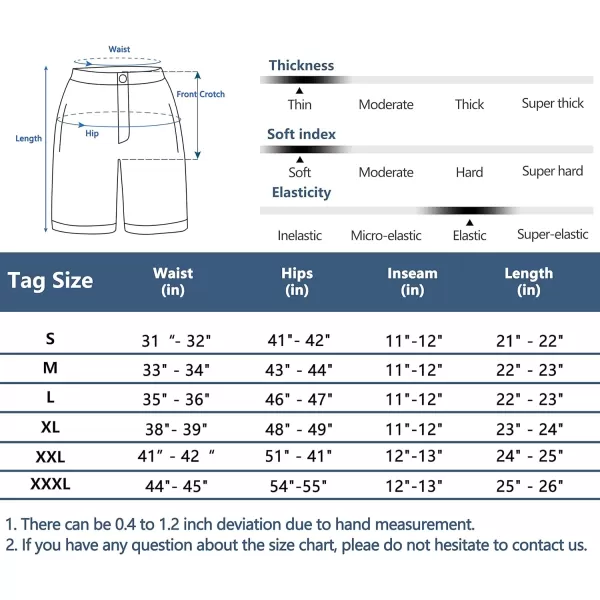 Little Donkey Andy Men's 11 Inch Quick Dry Bermuda Stretch Cargo Shorts Hiking Travel Golf