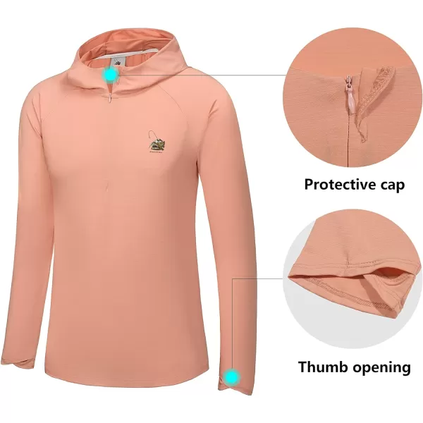 Little Donkey Andy Mens 1/4 Zip UPF 50+ Sun Protection Breathable Hooded Shirt Long Sleeve Lightweight Pullover