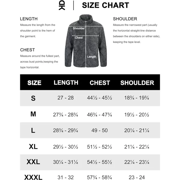 Little Donkey Andy Men's Fleece Jacket, Full Zip Insulation Winter Coat Long Sleeve