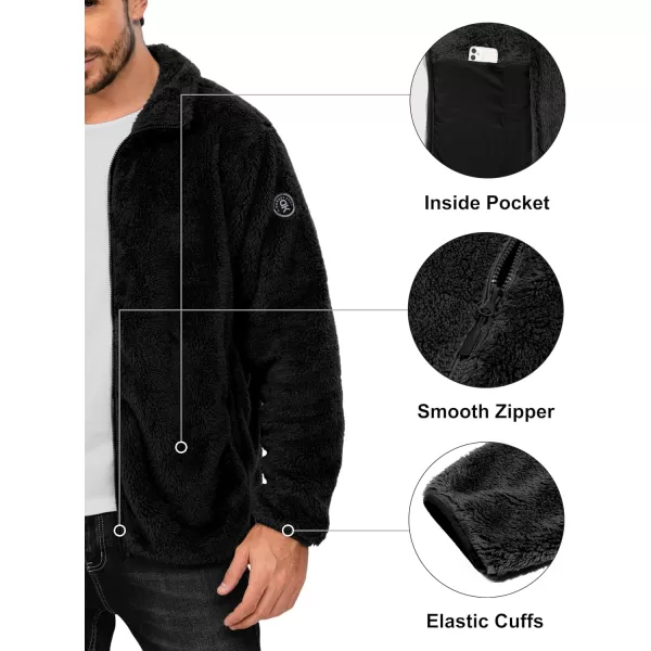 Little Donkey Andy Men's Fleece Jacket, Full Zip Insulation Winter Coat Long Sleeve