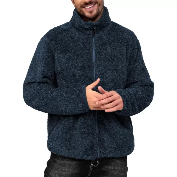 Little Donkey Andy Men's Fleece Jacket, Full Zip Insulation Winter Coat Long Sleeve