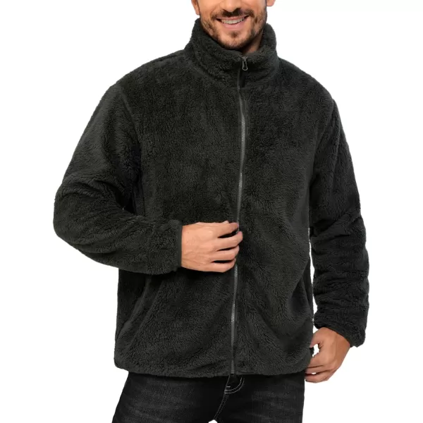 Little Donkey Andy Men's Fleece Jacket, Full Zip Insulation Winter Coat Long Sleeve