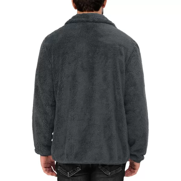Little Donkey Andy Men's Fleece Jacket, Full Zip Insulation Winter Coat Long Sleeve