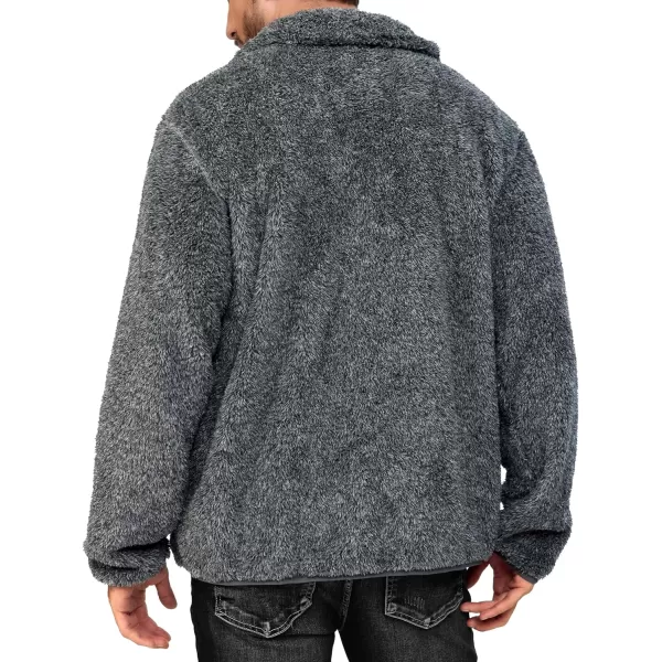 Little Donkey Andy Men's Fleece Jacket, Full Zip Insulation Winter Coat Long Sleeve
